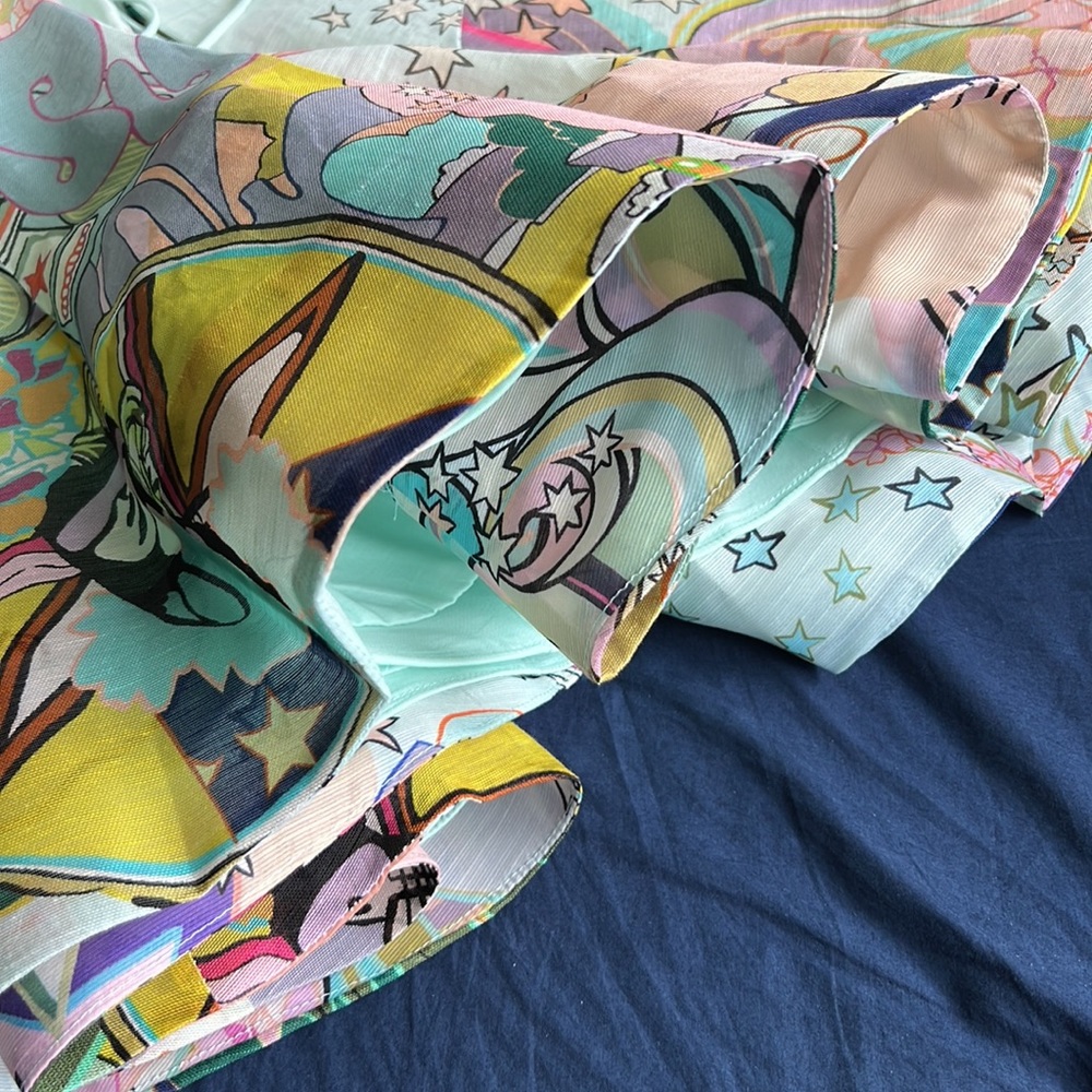 Zimmermann Runway Concert Tie Neck Bow Unicorn Mint Mini Dress AU0 - Picture 16 of 16